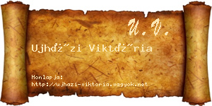 Ujházi Viktória névjegykártya